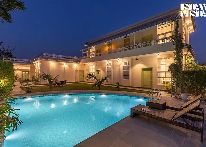 The Pastel Courtyard With Pvt Pool & Garden At Jaipur By Stayvista